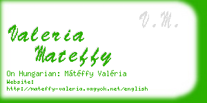 valeria mateffy business card